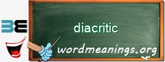 WordMeaning blackboard for diacritic